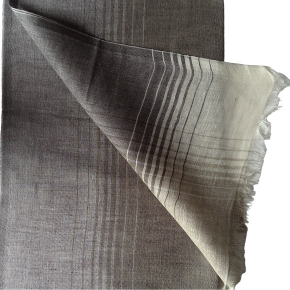 Gray-White Linen-Cotton-50*180 - Picture 2 of 2